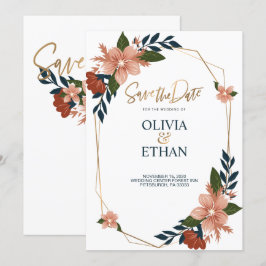 Plantilla de invitación de matrimonio elegante de