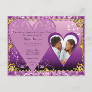 Plantilla de invitación de matrimonio insertar fot