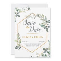 Plantilla de invitación de matrimonio para hojas v