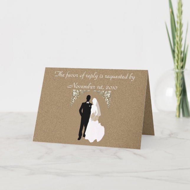 Plantilla de invitación de matrimonio RSVP (Anverso)