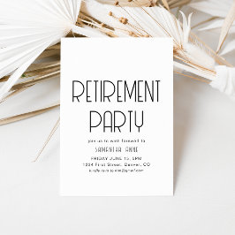 Plantilla de invitación de partido de jubilación s