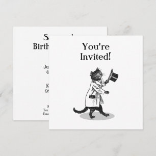 Plantilla de invitación de Personalizado de gatos 