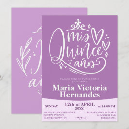 Plantilla de invitación de Quinceañera