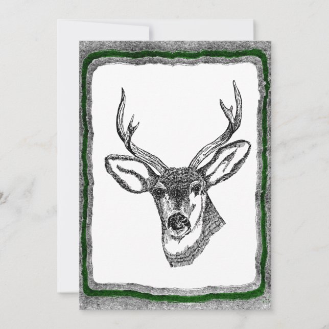 Plantilla de invitación de retiro de arte de venad (Anverso)