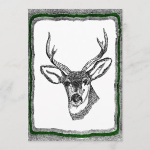 Plantilla de invitación de retiro de arte de venad