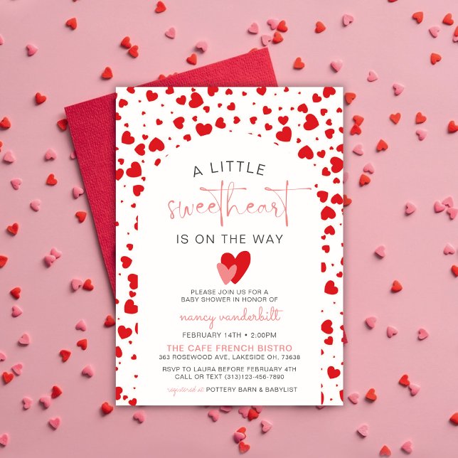 Plantilla de invitación de San Valentín Baby Showe (Subido por el creador)