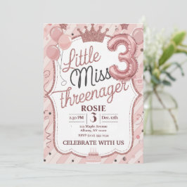 Plantilla de Invitación de Señorita Threenager
