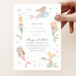 Plantilla de invitación de sirena, Invitación a fi