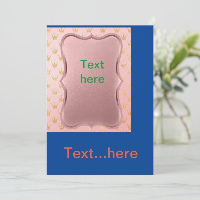 Plantilla de Invitación de Tarjeta de Boda (Anverso de pie)