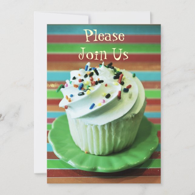 Plantilla de invitación de tarta (Anverso)