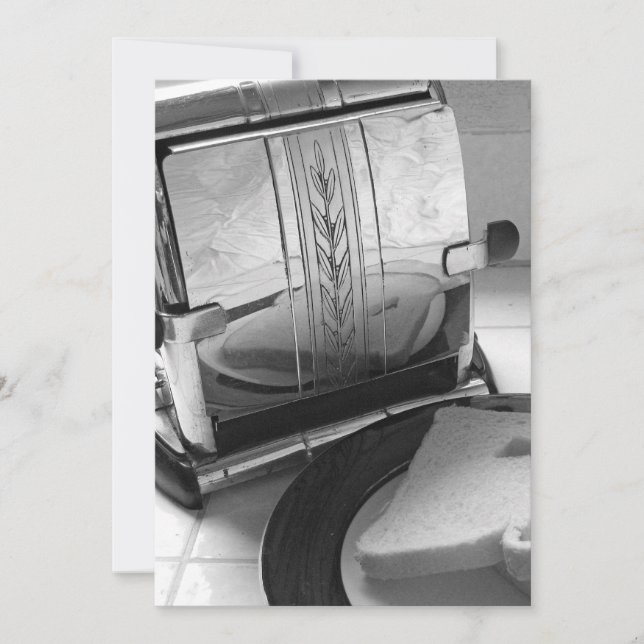 Plantilla de invitación de tostadora de época (Anverso)