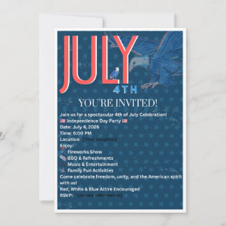 Plantilla de invitación del 4 de julio | Independe