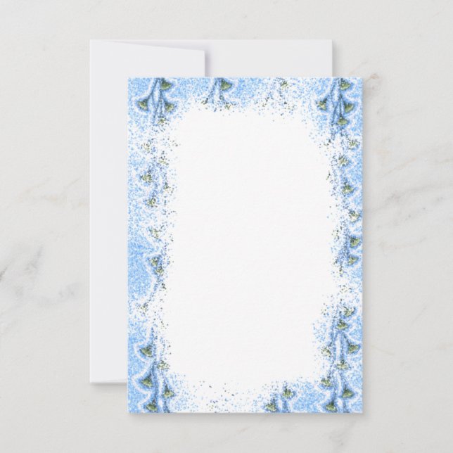 Plantilla de invitación en blanco de trompeta azul (Anverso)
