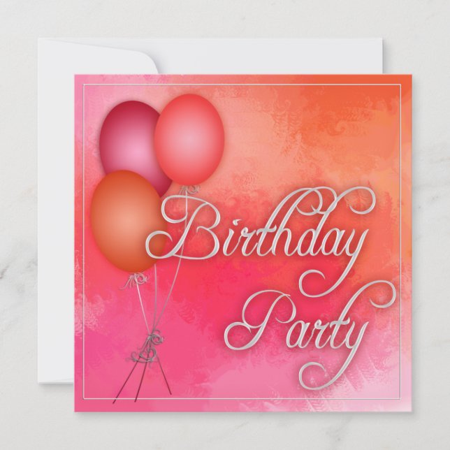 Plantilla de invitación fácil cumpleaños (Anverso)