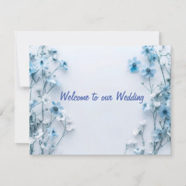 Plantilla de Invitación Floral Azul Elegante