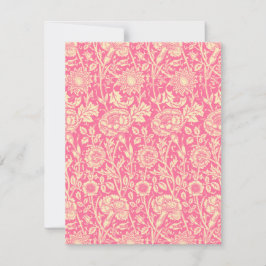 Plantilla de invitación floral rosa William Morris