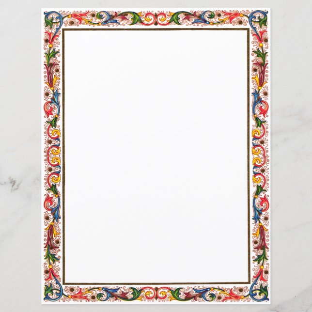 Plantilla de invitación florentina árabe (Anverso)