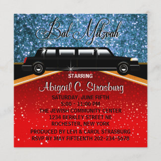 Plantilla de invitación Glitz Glamor Limo Movie St