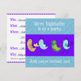 Plantilla de invitación Hightailin' It versión dos