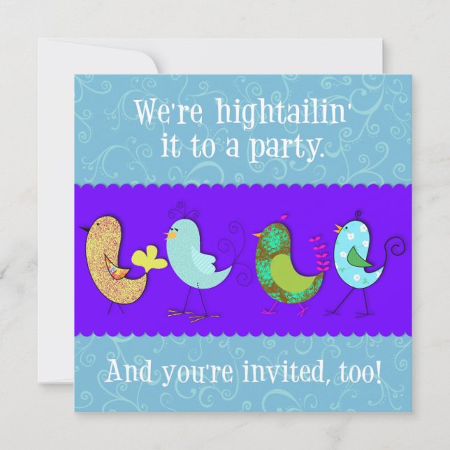 Plantilla de invitación Hightailin 'It versión uno (Anverso)
