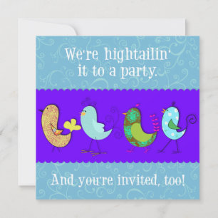 Plantilla de invitación Hightailin 'It versión uno