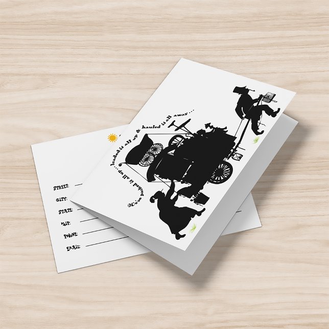 Plantilla de Invitación móvil de relleno en blanco (Here's our new address!)