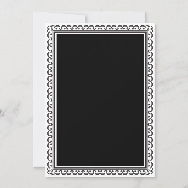 Plantilla de invitación negra elegante (Anverso)