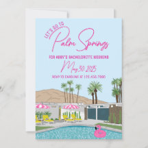 Plantilla de invitación Palm Springs de estilo mod