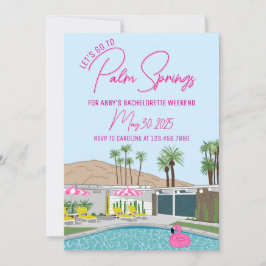 Plantilla de invitación Palm Springs de estilo mod
