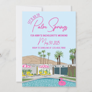 Plantilla de invitación Palm Springs de estilo mod