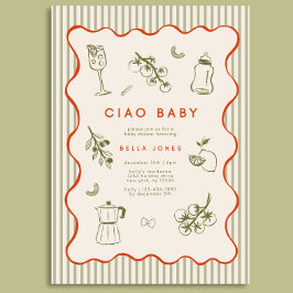 Plantilla de Invitación para Baby Shower Ciao Bamb