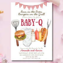 Plantilla de Invitación para Baby Shower de Baby-Q