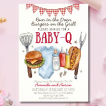 Plantilla de Invitación para Baby Shower de Baby-Q