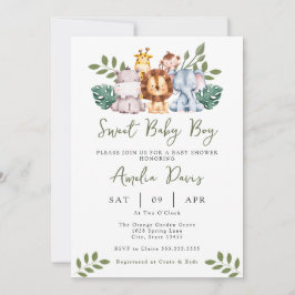 Plantilla de invitación para Baby Shower de Boy Sa