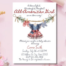 Plantilla de Invitación para Baby Shower de Muñeca