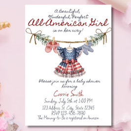 Plantilla de Invitación para Baby Shower de Muñeca