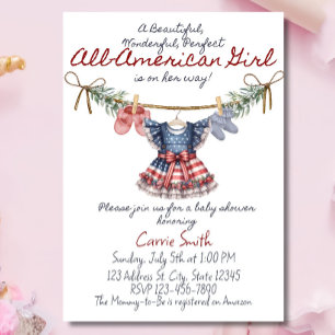 Plantilla de Invitación para Baby Shower de Muñeca