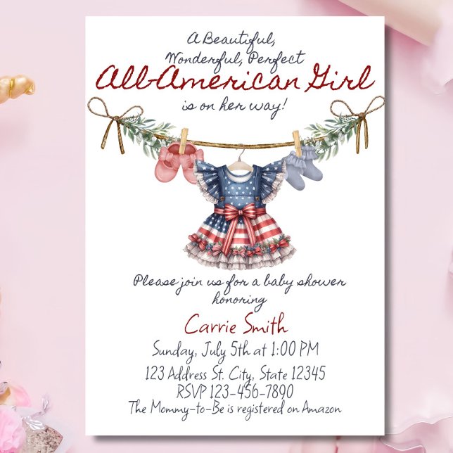 Plantilla de Invitación para Baby Shower de Muñeca (Subido por el creador)
