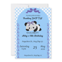 Plantilla de invitación para baby shower de panda