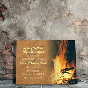 Plantilla de invitación para boda y ducha de regal
