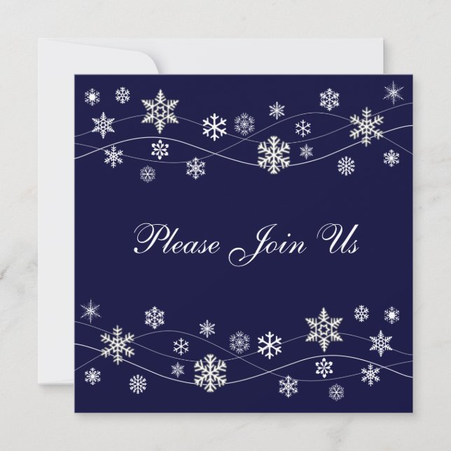 Plantilla de invitación para copos de nieve de pla (Anverso)