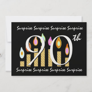 Plantilla de invitación para cumpleaños número 90 