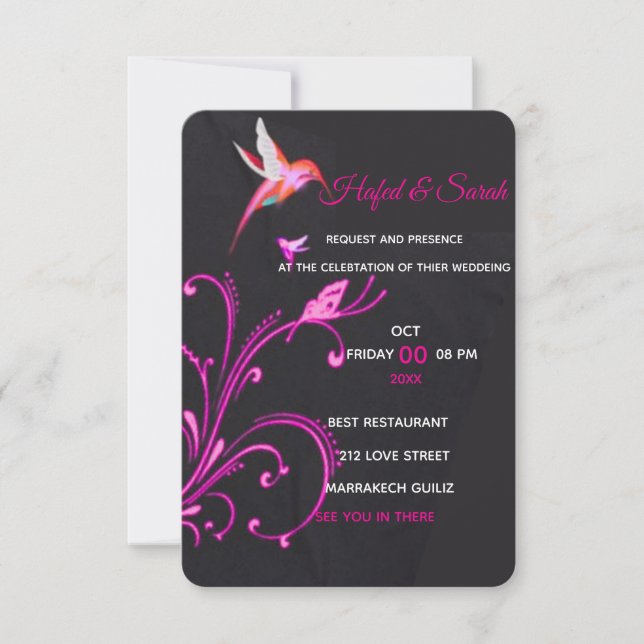 Plantilla de Invitación para Desayuno de Novia con (Anverso)