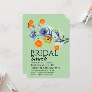 Plantilla de invitación para desayuno nupcial con