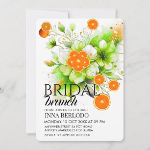 Plantilla de invitación para desayuno nupcial con 