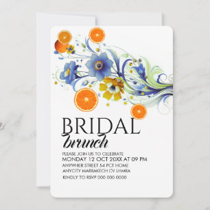 Plantilla de invitación para desayuno nupcial con