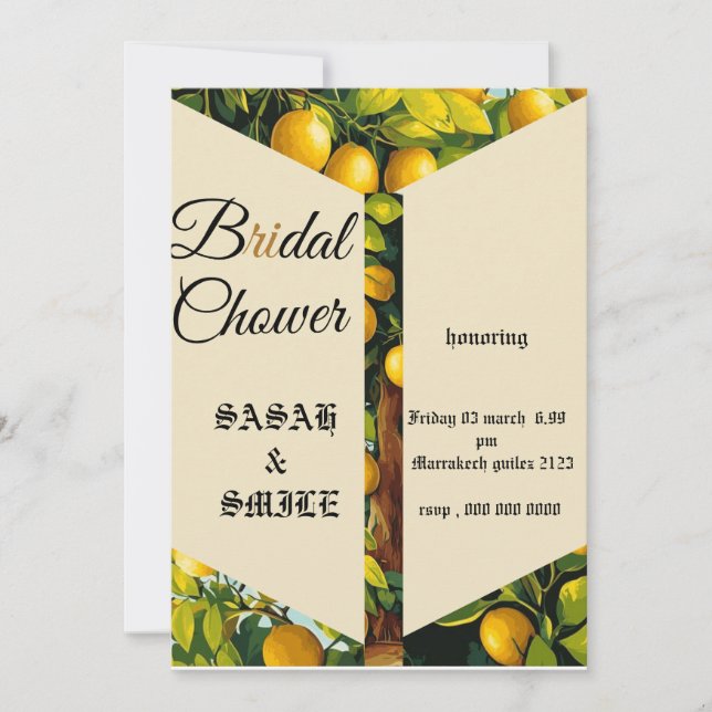 Plantilla de invitación para despedida de soltera  (Anverso)