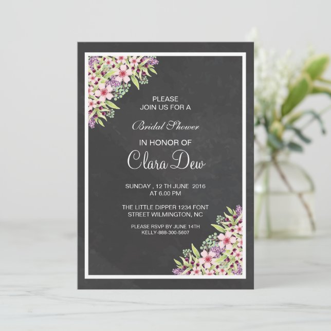 Plantilla de Invitación para Despedida de Soltera (Anverso de pie)