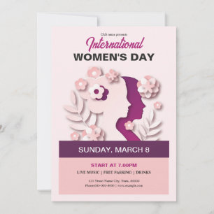 Plantilla de invitación para el Día de la Mujer