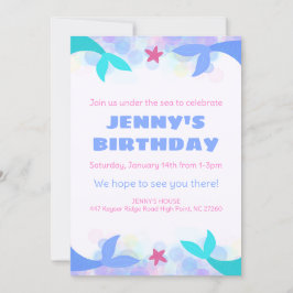 Plantilla de invitación para fiesta bajo el mar pa